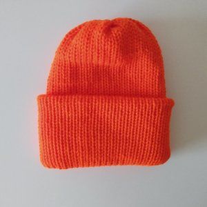 Serenity and Luxe | Orange Double Knit Rasta Beanie Tam | One Size